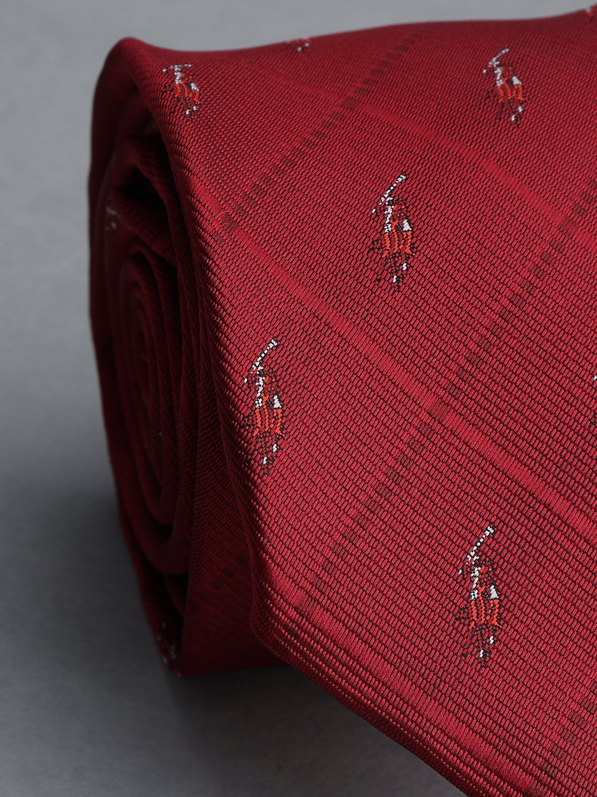 Crimson Windowpane Polo Necktie