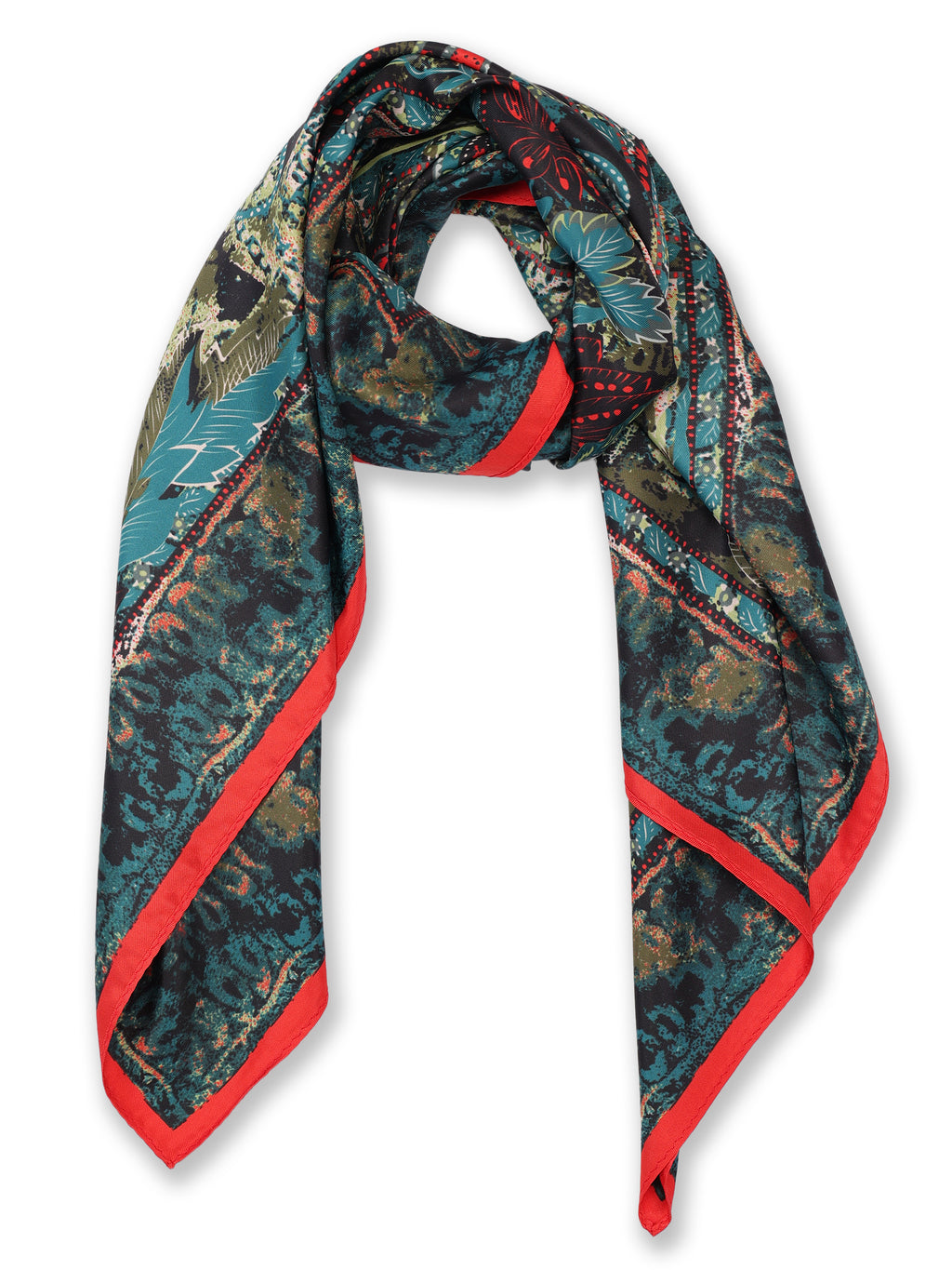 Alvaro Castagnino Women Maroon & Blue Unisex Printed Stole