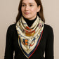 Alvaro Castagnino Women Cream & Maroon Unisex Printed Stole