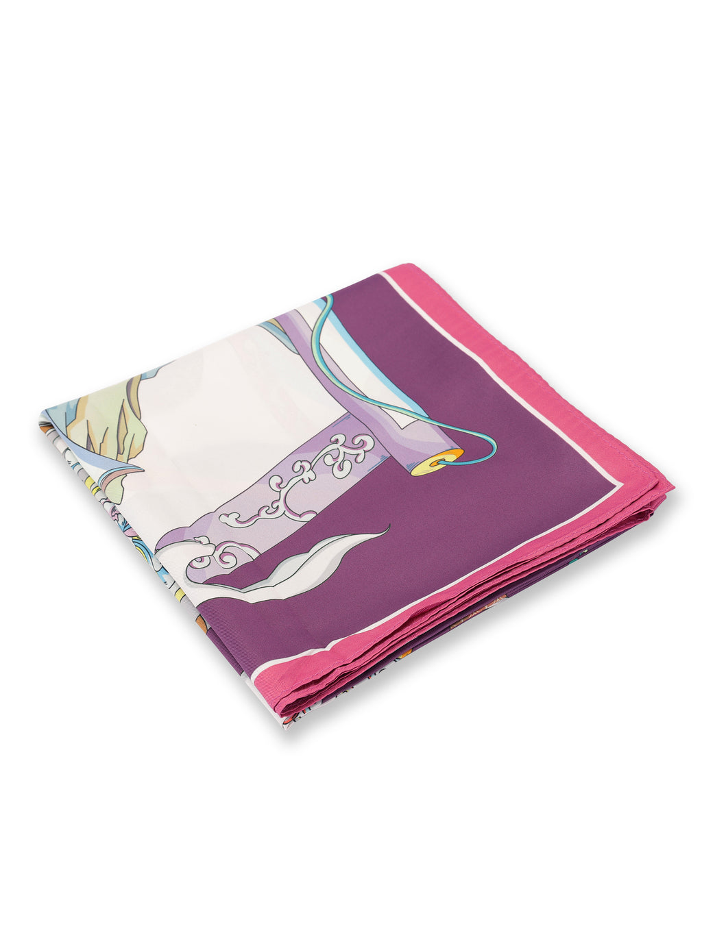 Alvaro Castagnino Women Purple & White Unisex Printed Stole