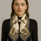 Alvaro Castagnino Women Brown & Cream Unisex Printed Stole
