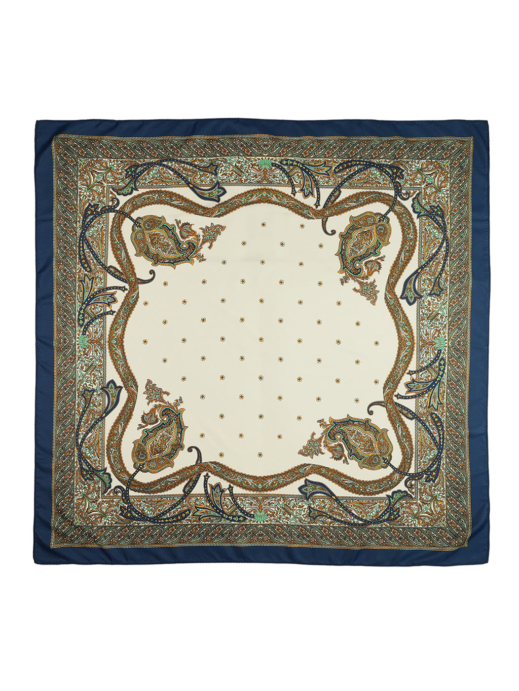 Alvaro Castagnino Women Brown & Cream Unisex Printed Stole