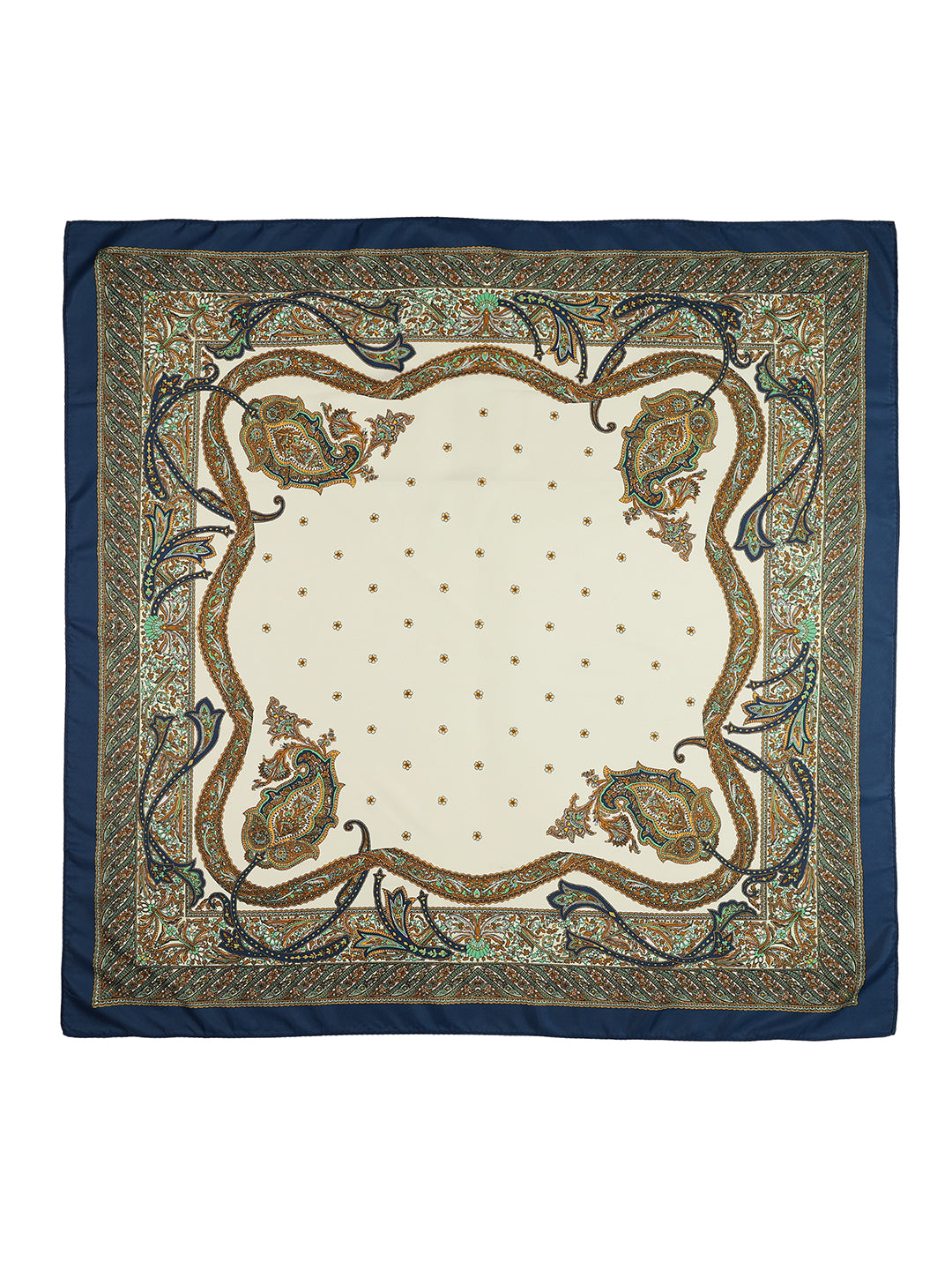 Alvaro Castagnino Women Brown & Cream Unisex Printed Stole