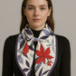 Alvaro Castagnino Women White & Maroon Unisex Printed Stole