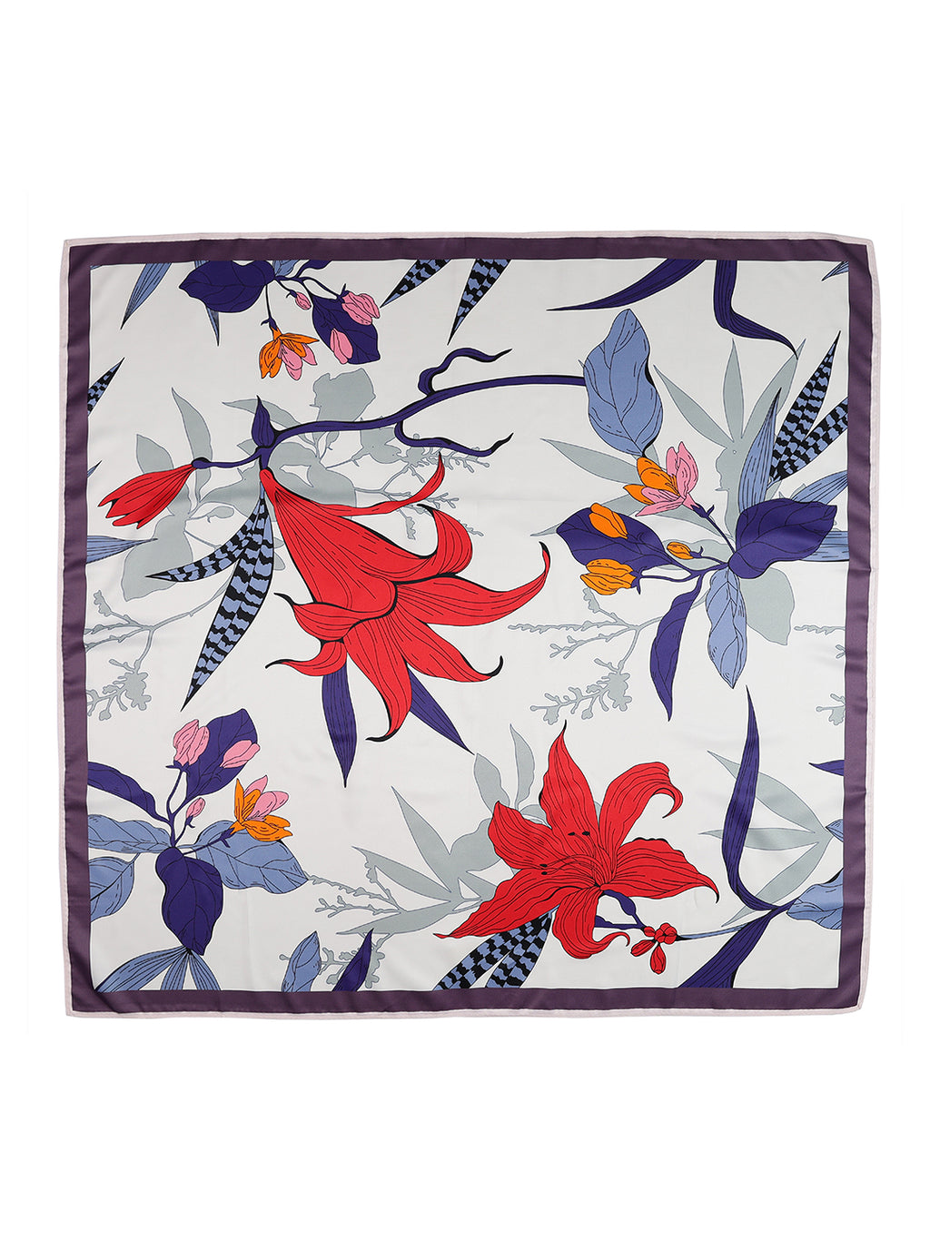 Alvaro Castagnino Women White & Maroon Unisex Printed Stole