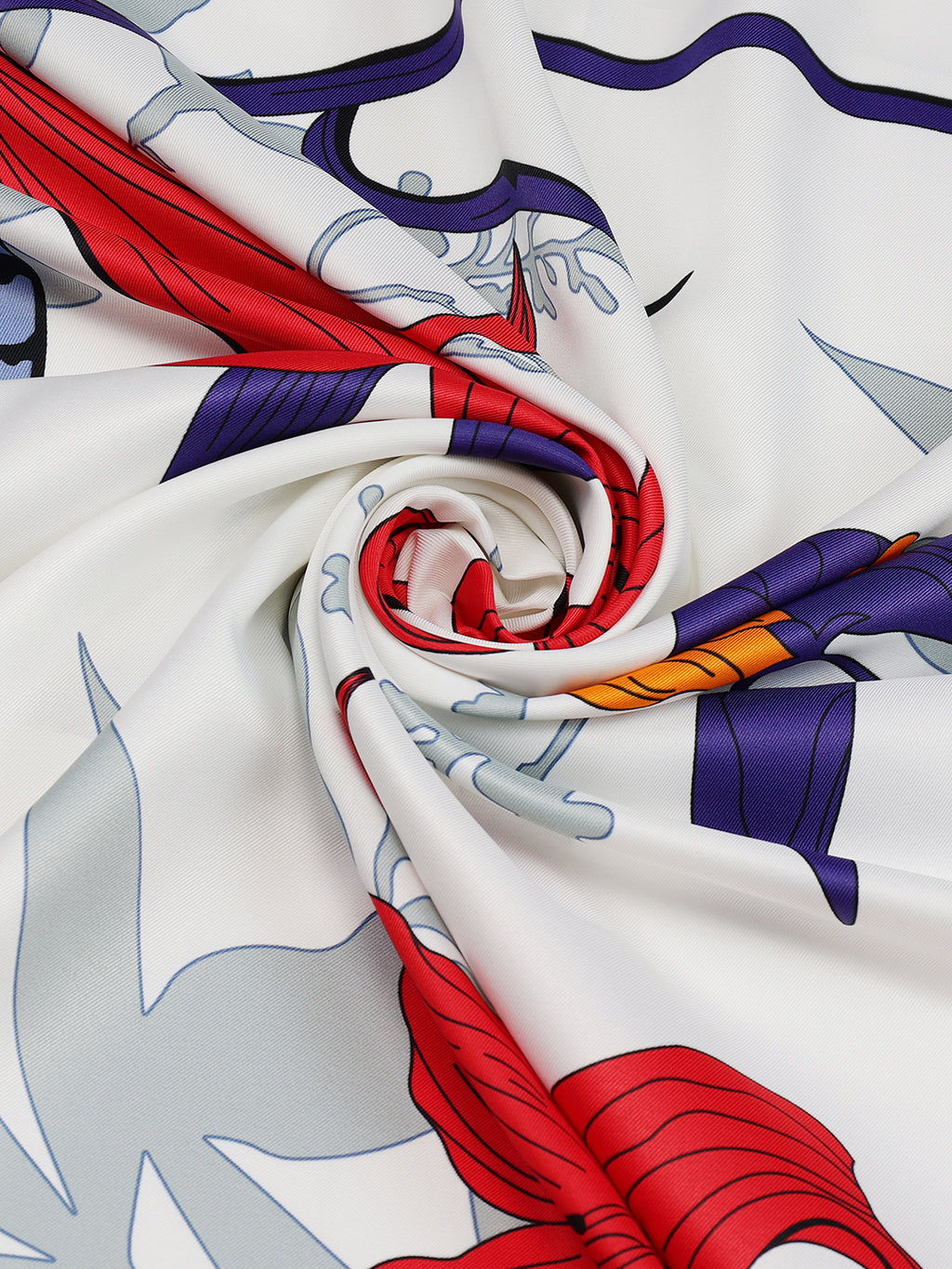 Alvaro Castagnino Women White & Maroon Unisex Printed Stole