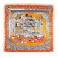 Alvaro Castagnino Women Orange & White Unisex Printed Stole