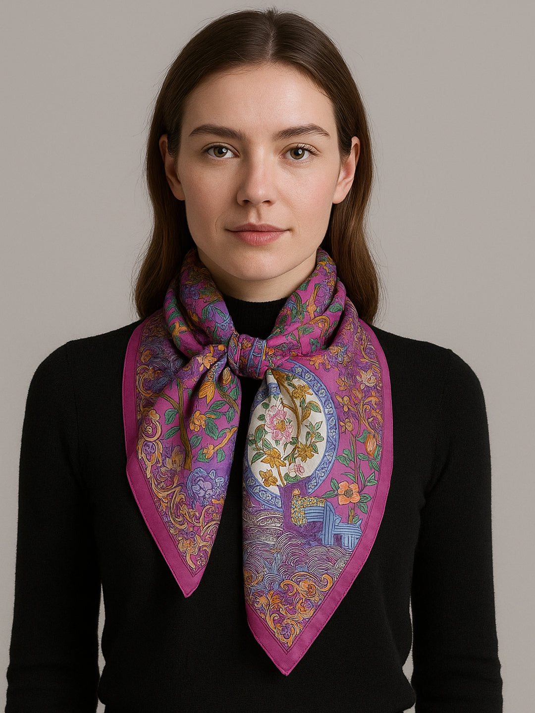 Alvaro Castagnino Women Purple & White Unisex Printed Stole