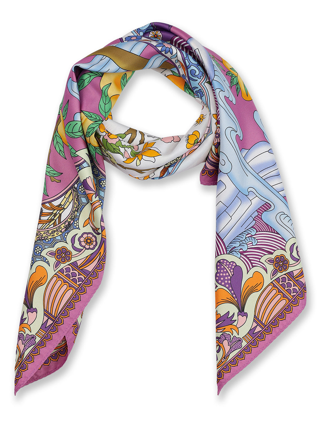 Alvaro Castagnino Women Purple & White Unisex Printed Stole