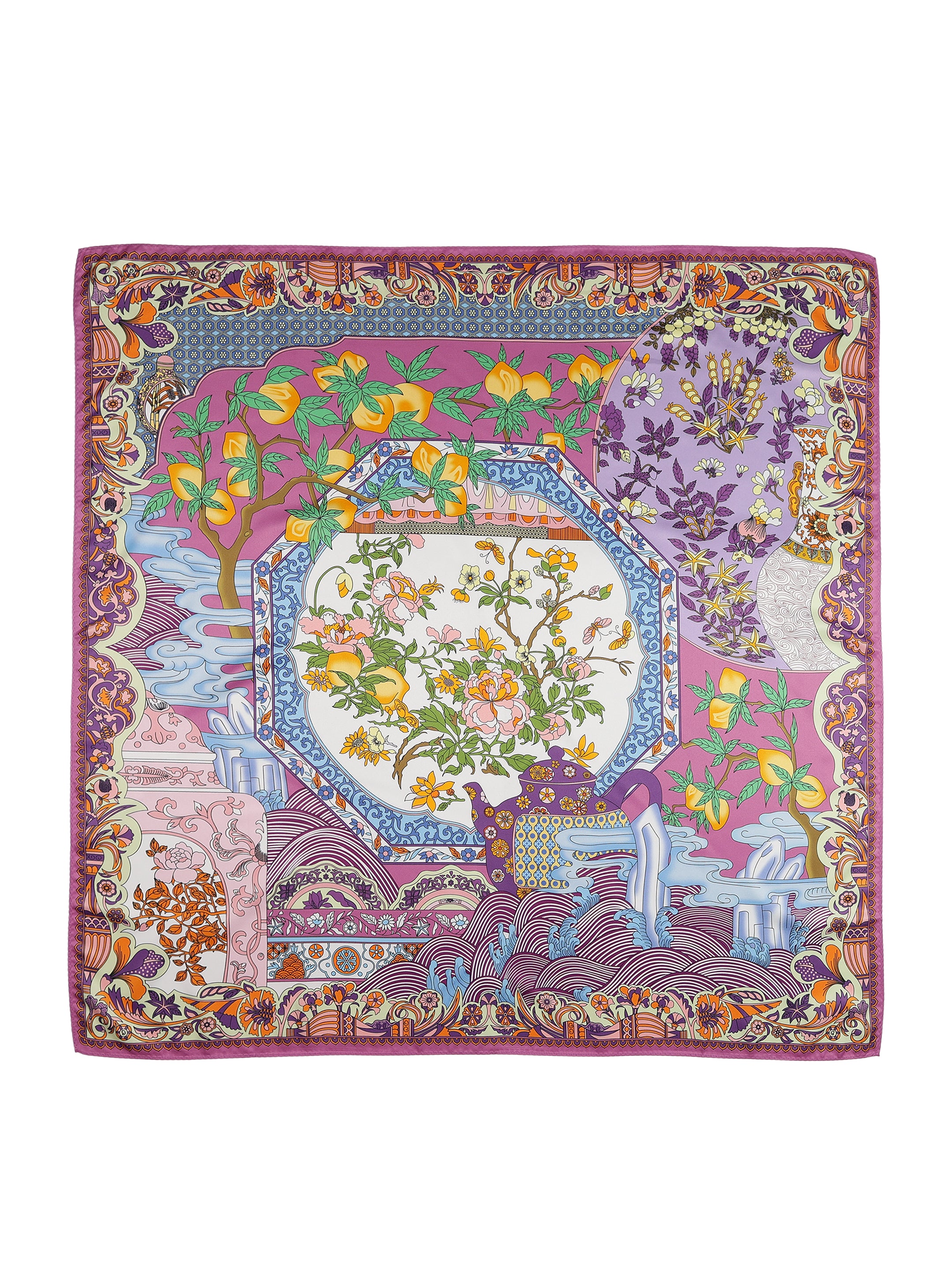 Alvaro Castagnino Women Purple & White Unisex Printed Stole