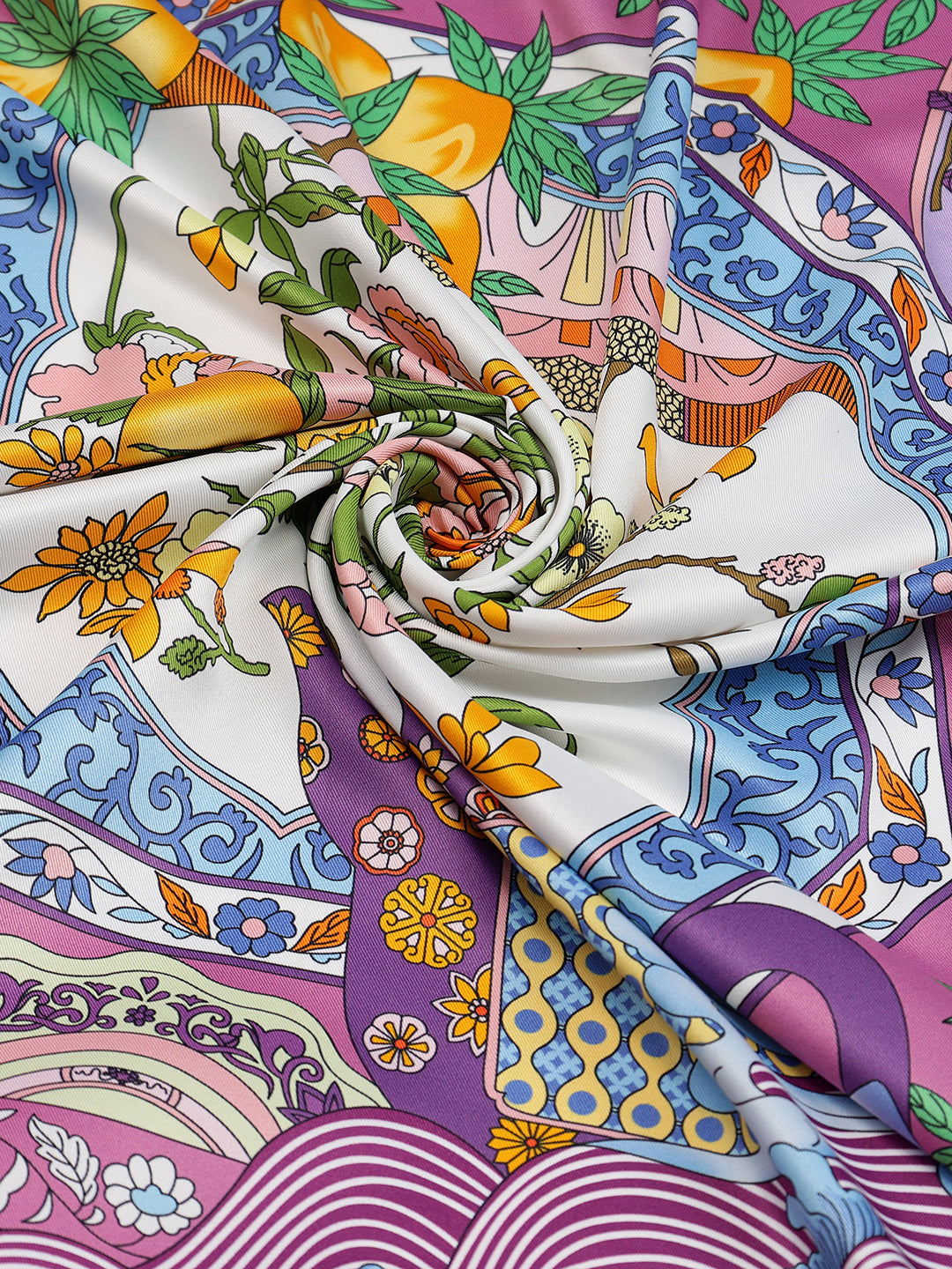 Alvaro Castagnino Women Purple & White Unisex Printed Stole