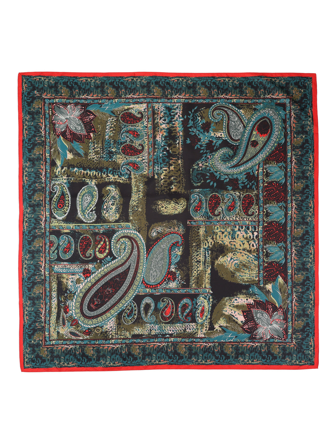 Printed Scarf, Peacock Brooch & Chocolates Gift Box Set