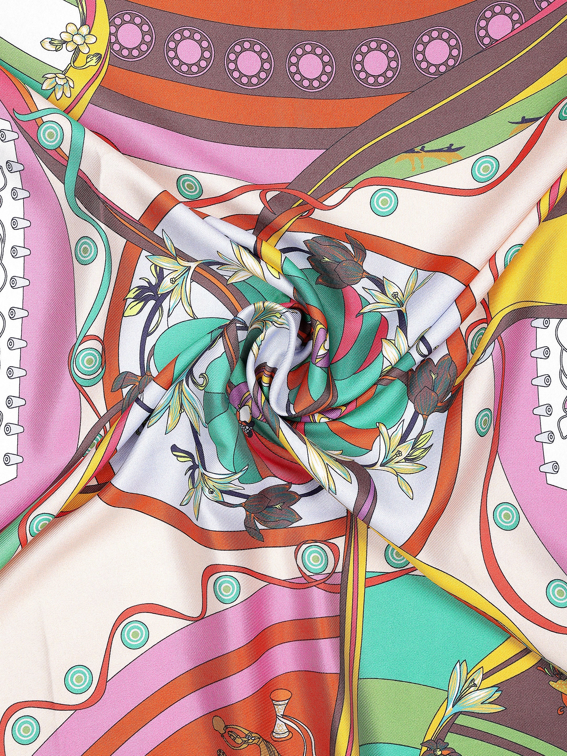 Multicolour Abstract Printed with Solid Border Stole