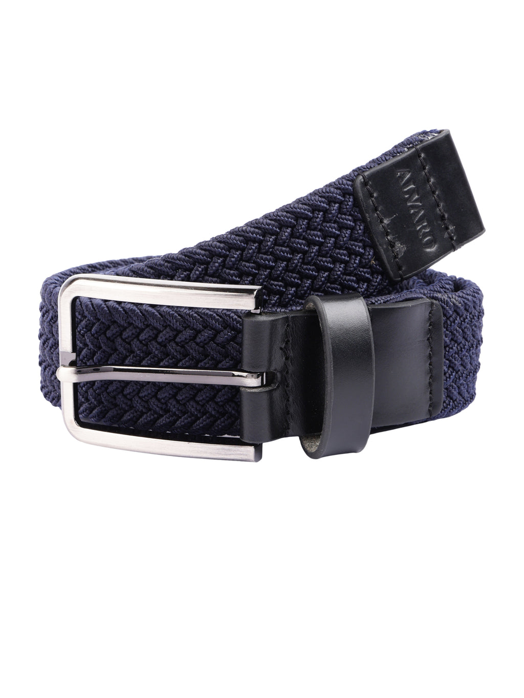 Alvaro Castagnino Men Braided Stretchable Knit Canvas Belt