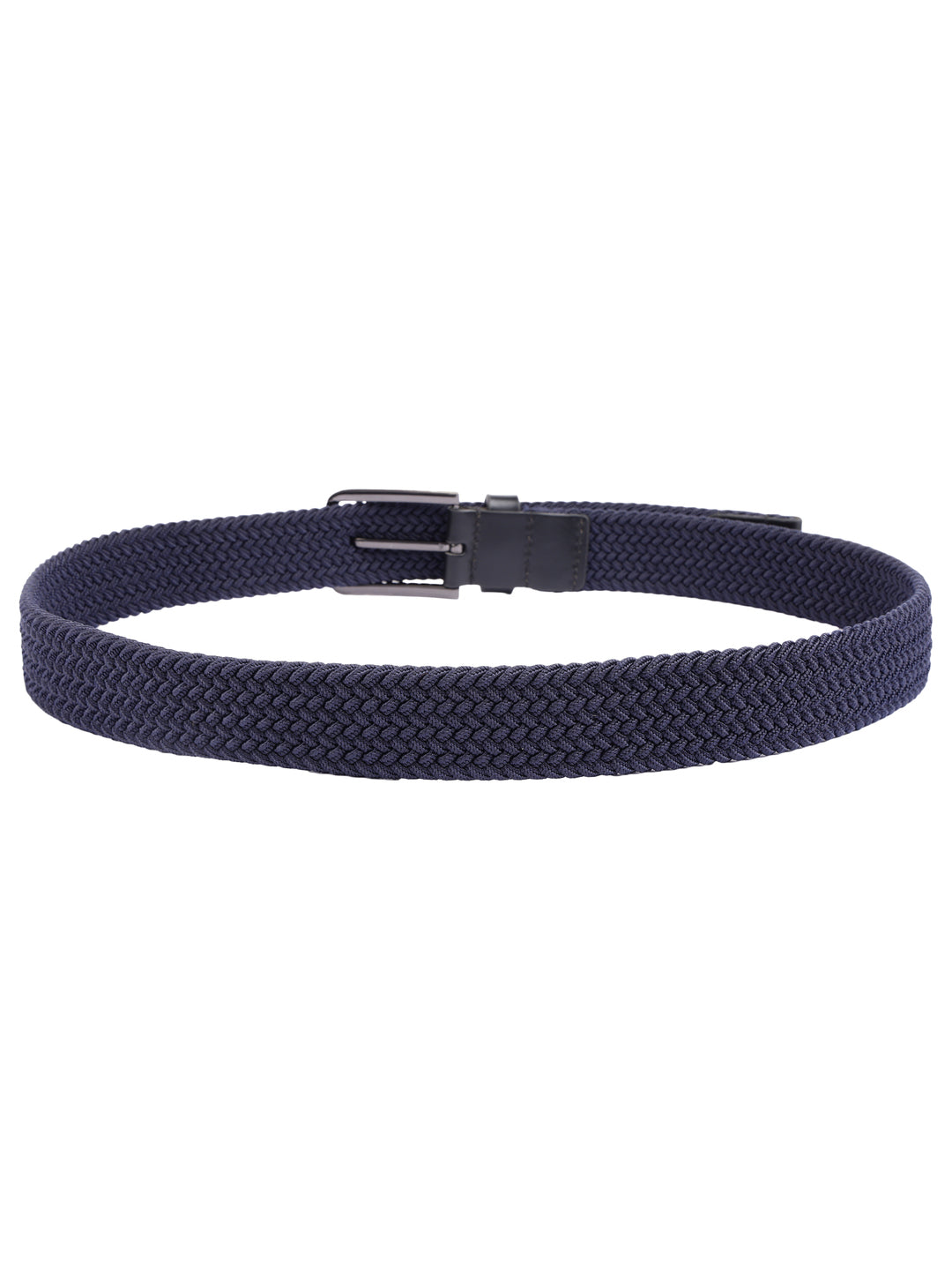 Navy Blue Braided Elastic Stretch Belt