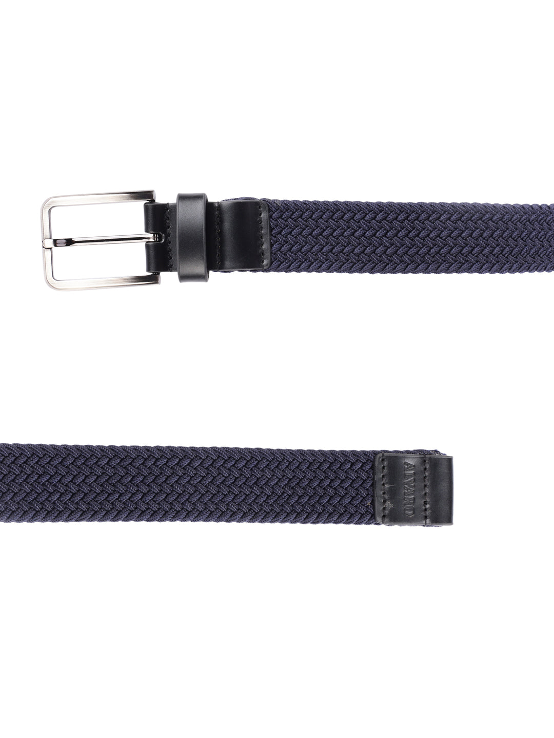 Navy Blue Braided Elastic Stretch Belt