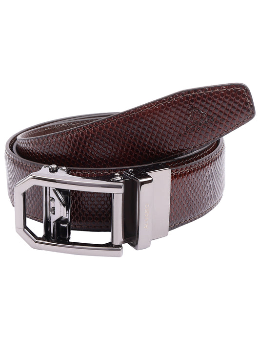 Alvaro Castagnino Men Leather Auto Lock Buckle Free Adjustable Belt