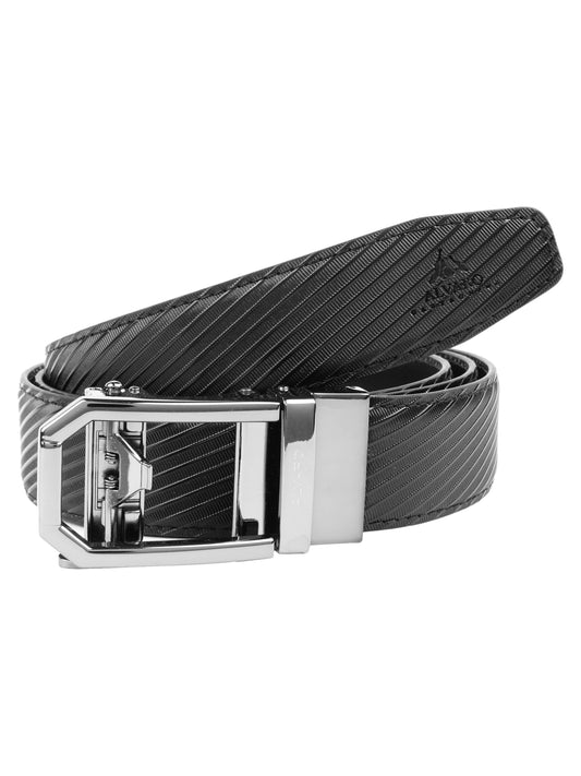 Alvaro Castagnino Men Leather Auto Lock Buckle Free Adjustable Belt