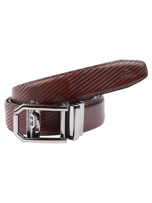 Alvaro Castagnino Men Leather Auto Lock Buckle Free Adjustable Belt