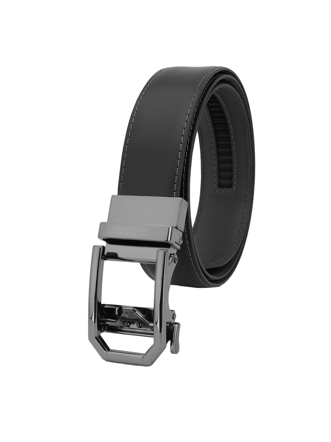 Alvaro Castagnino Men Leather Auto Lock Buckle Free Adjustable Belt