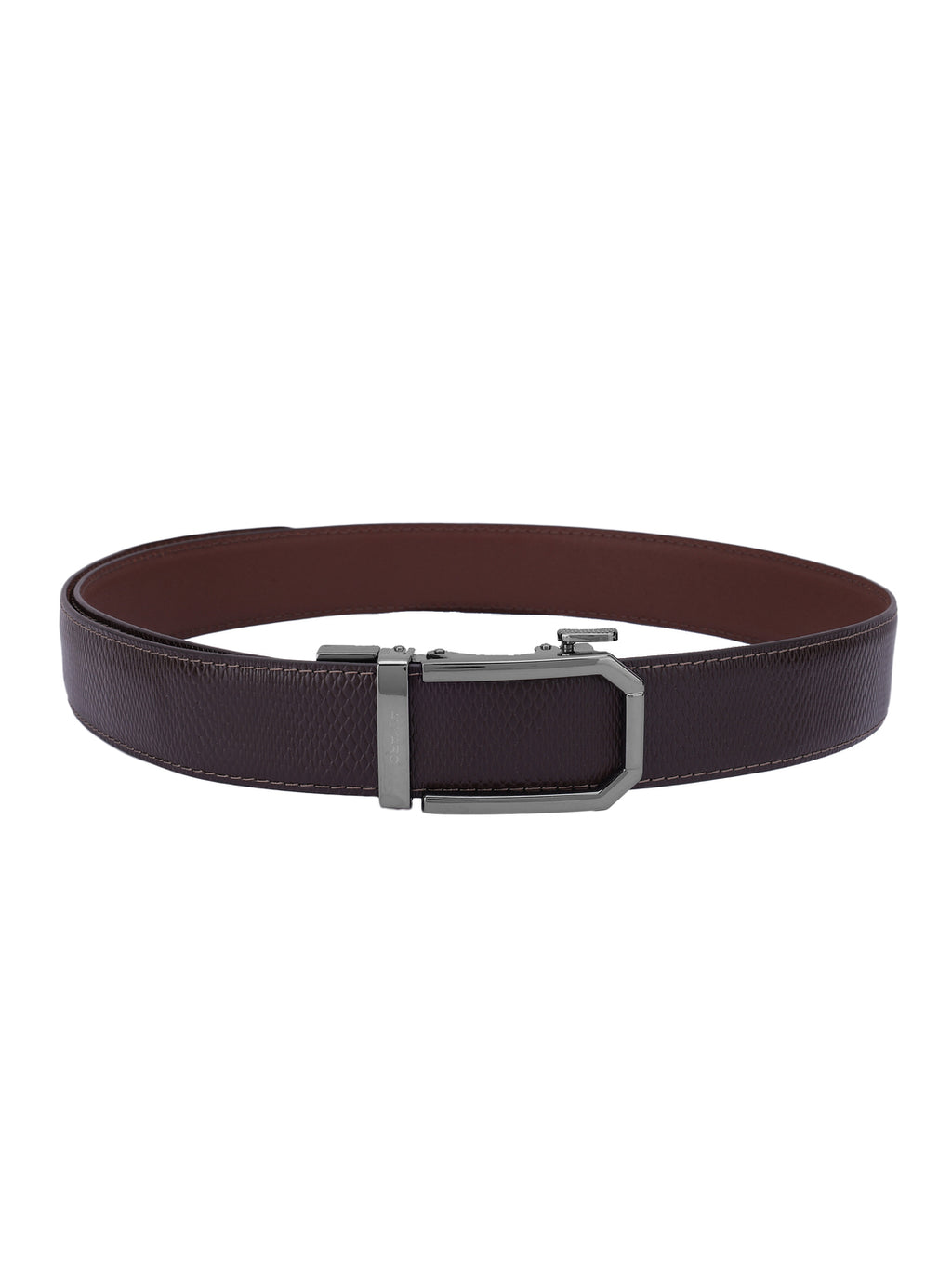 Alvaro Castagnino Men Leather Auto Lock Buckle Free Adjustable Belt