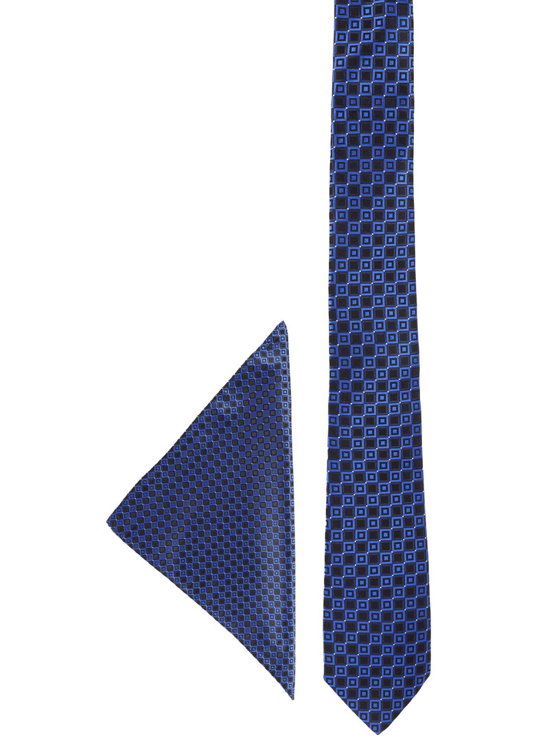 Geometric Diamond Necktie Accessory Gift Set
