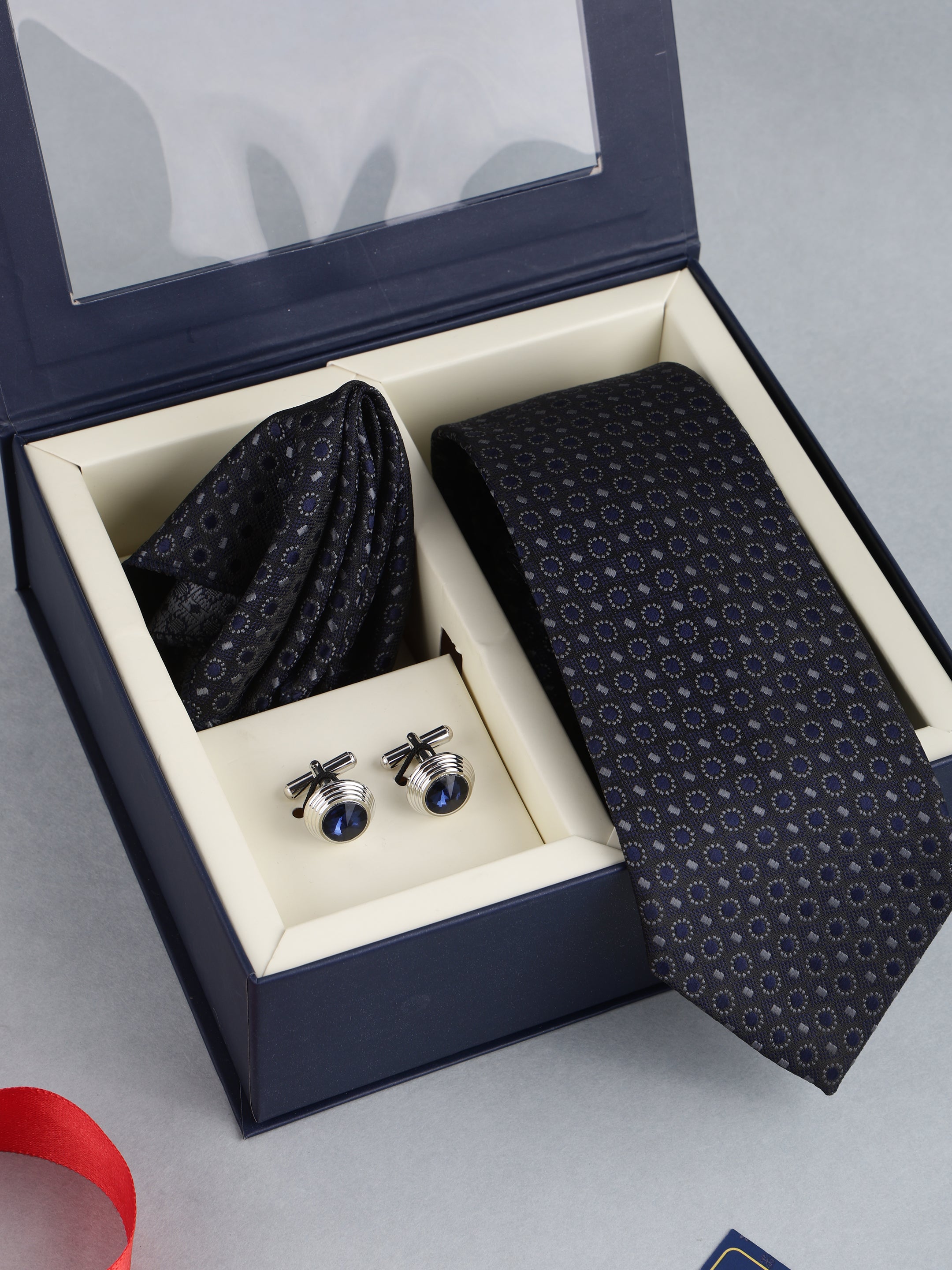 Blue Classic Micro-Necktie Gift Set