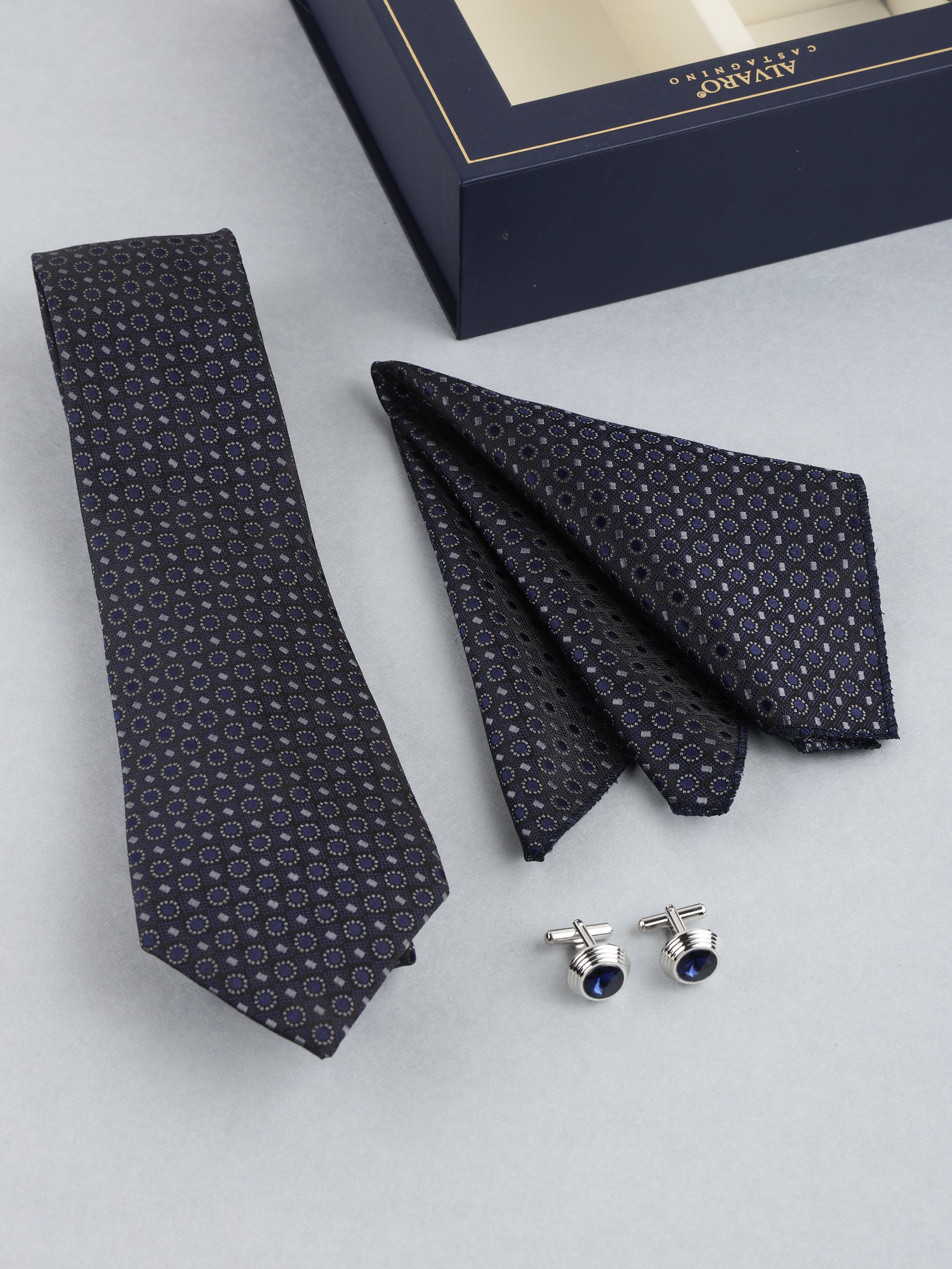 Blue Classic Micro-Necktie Gift Set