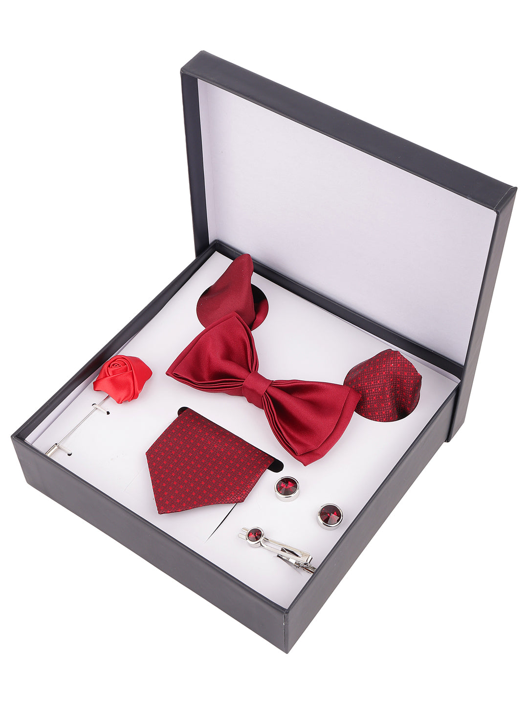 Alvaro Castagnino Men Red & Maroon Accessory Gift Set