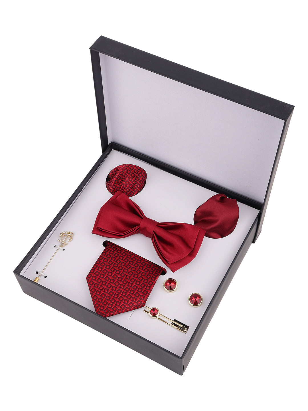 Alvaro Castagnino Men Maroon Coloured Accessory Gift Set