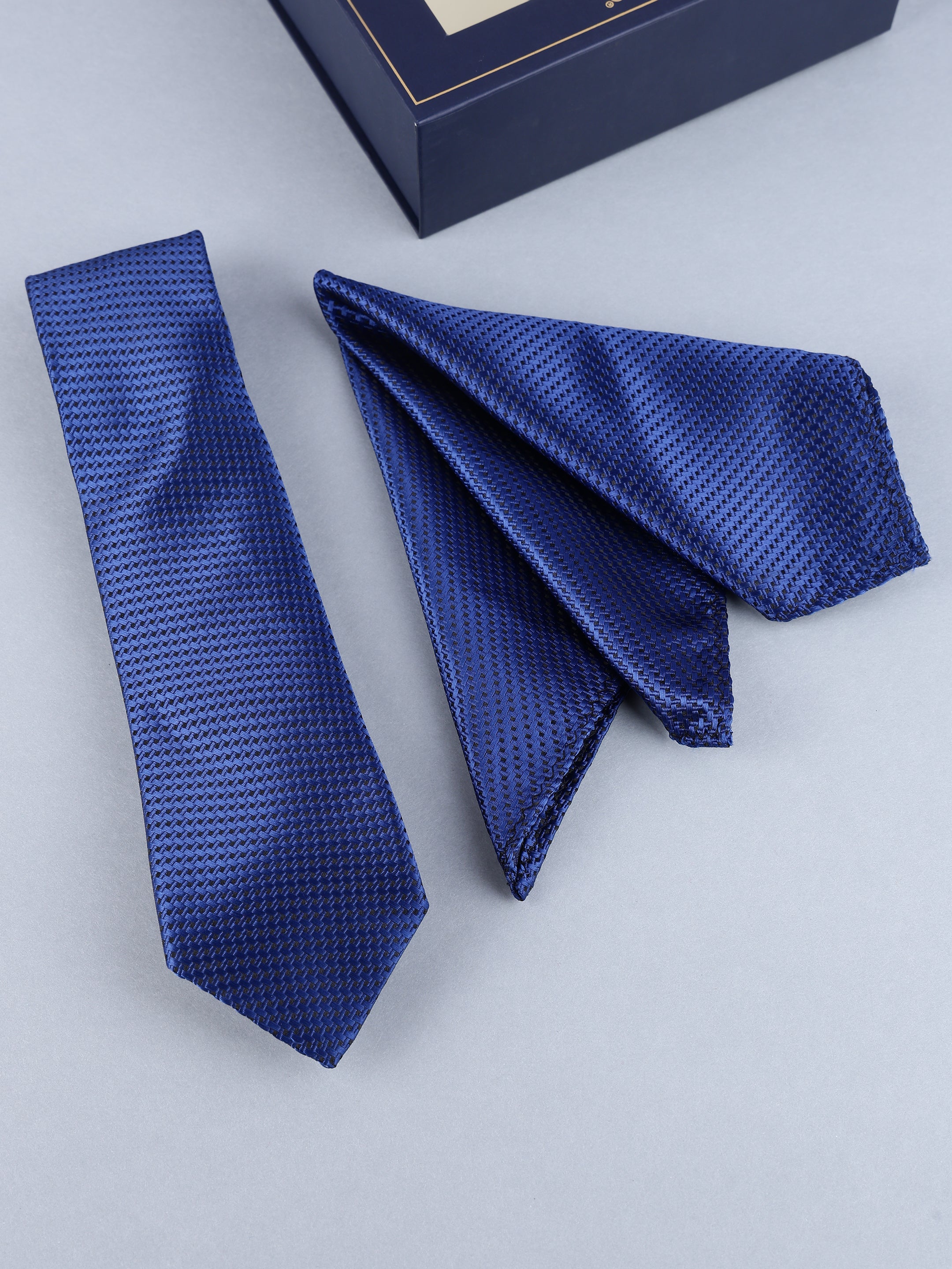 Navy Blue Classic Necktie Gift Set