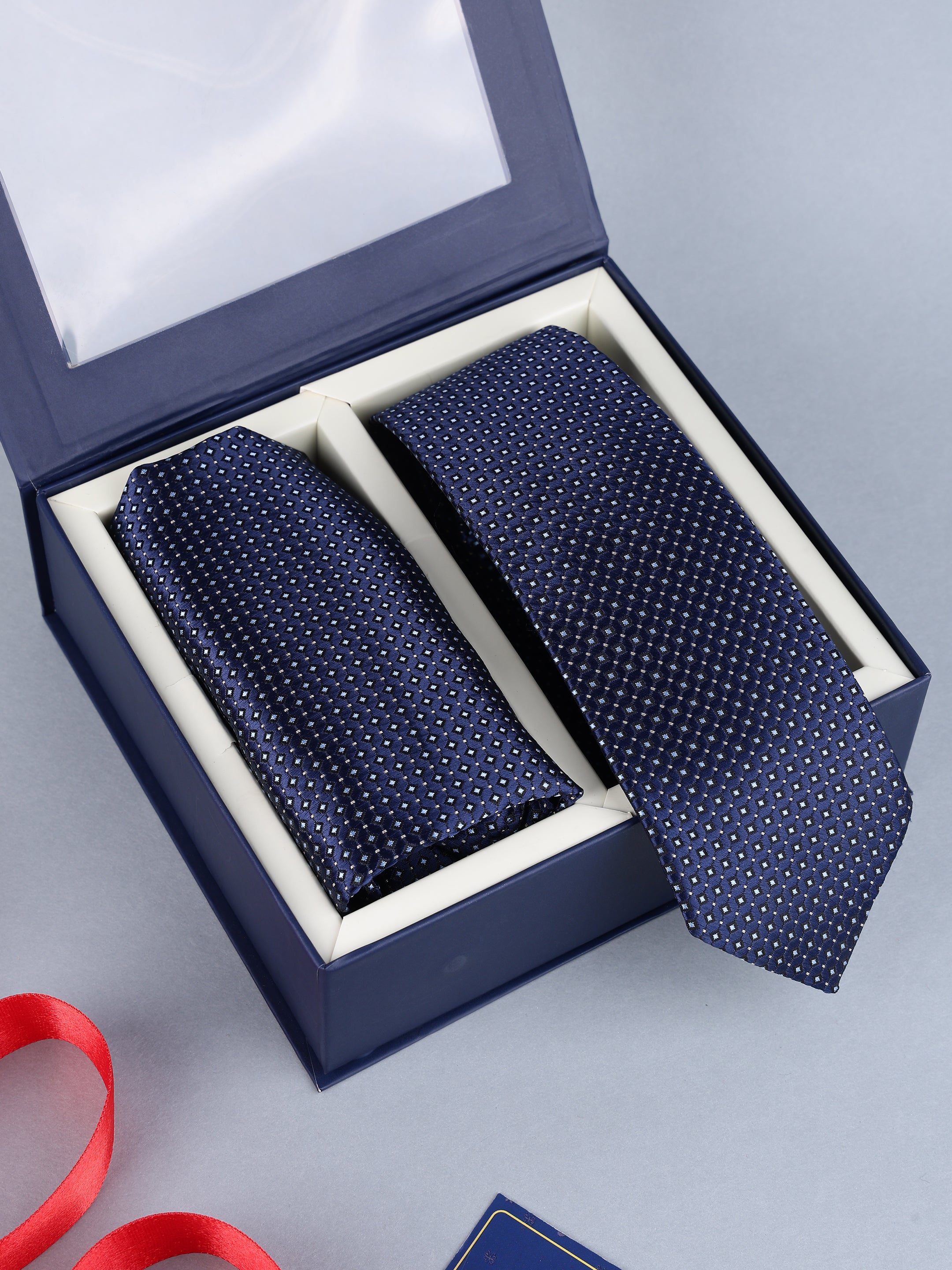 Navy Blue Classic Necktie Gift Set