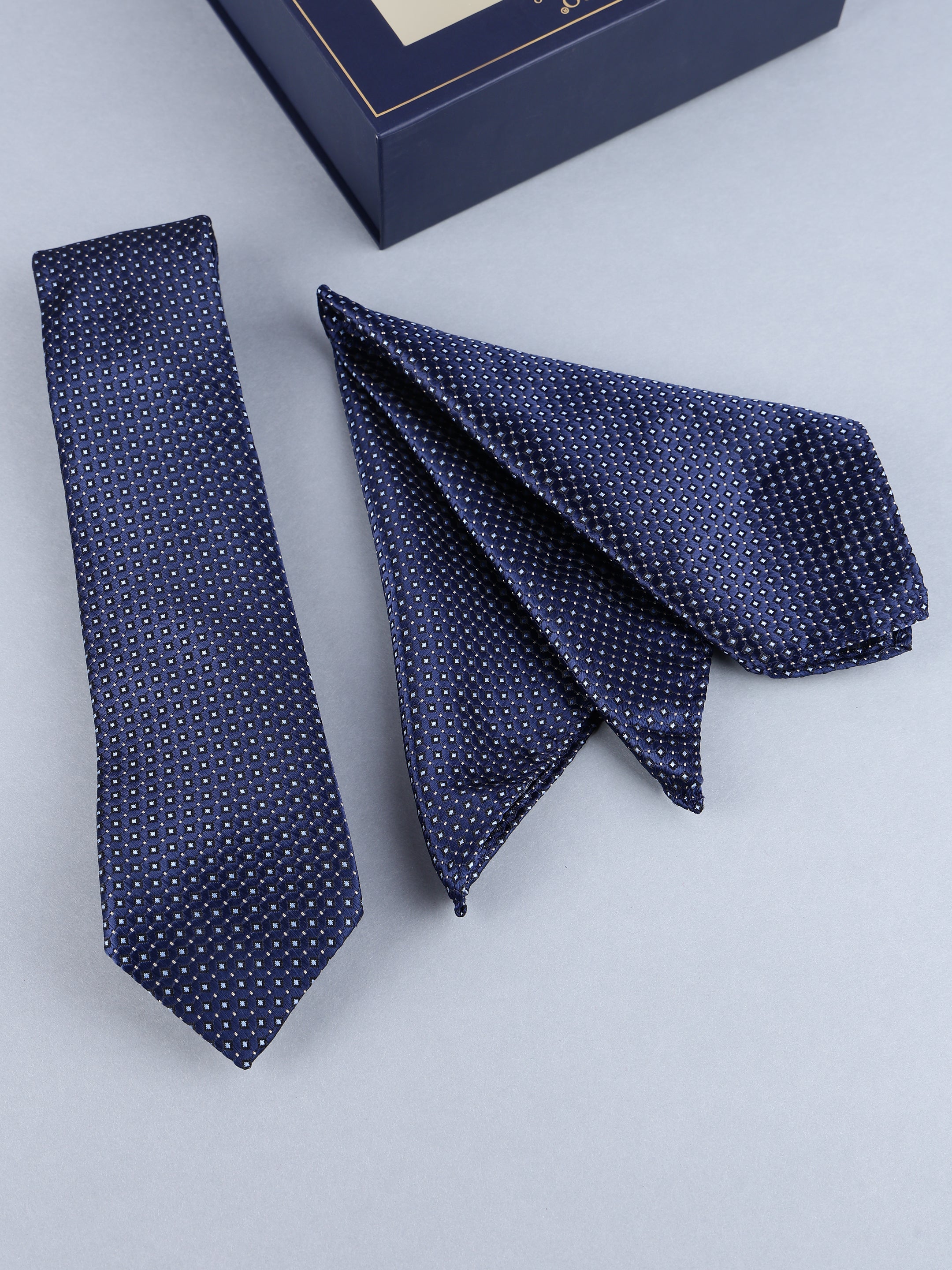 Navy Blue Classic Necktie Gift Set
