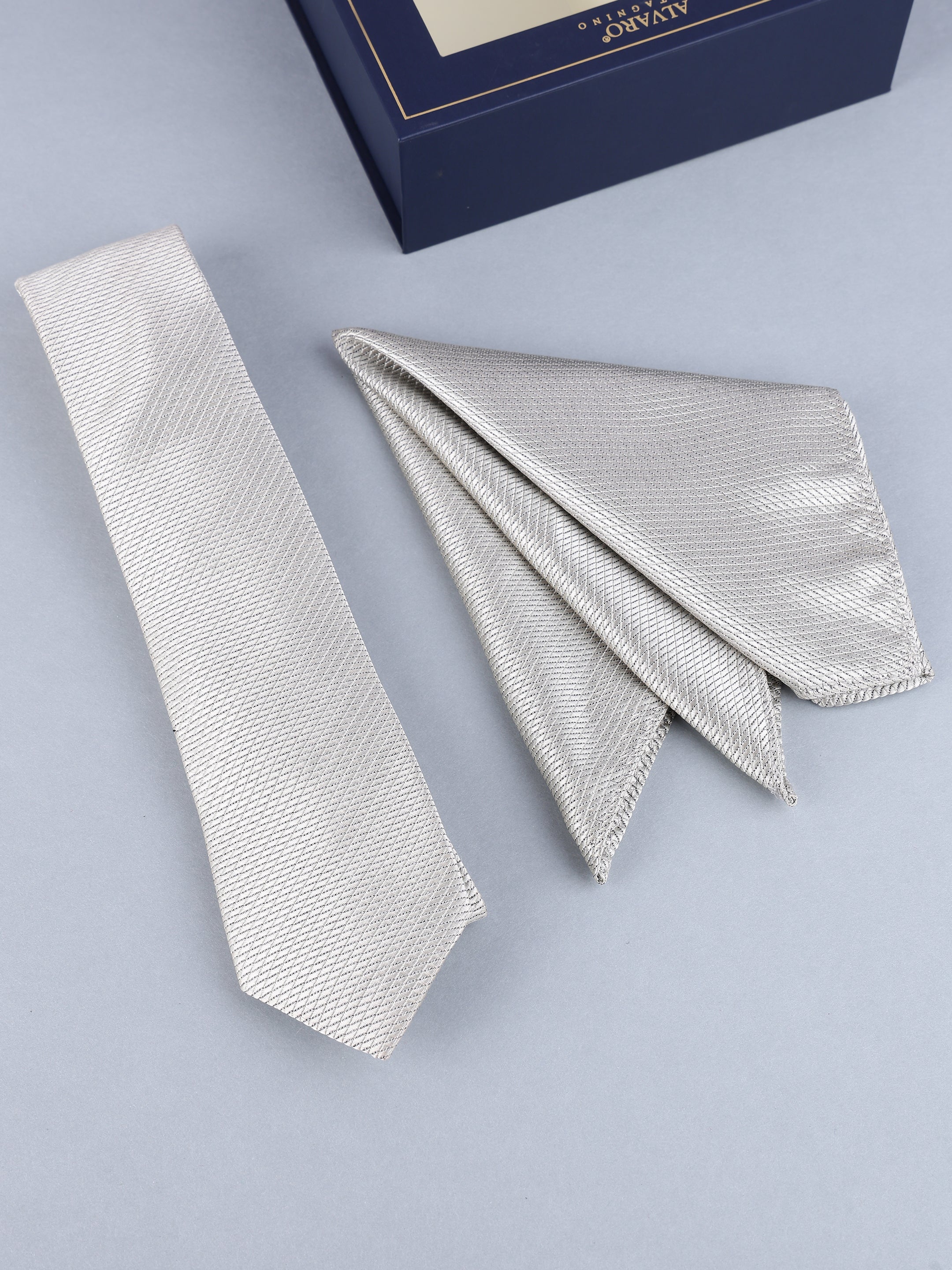 Cream Geometric Necktie Gift Set