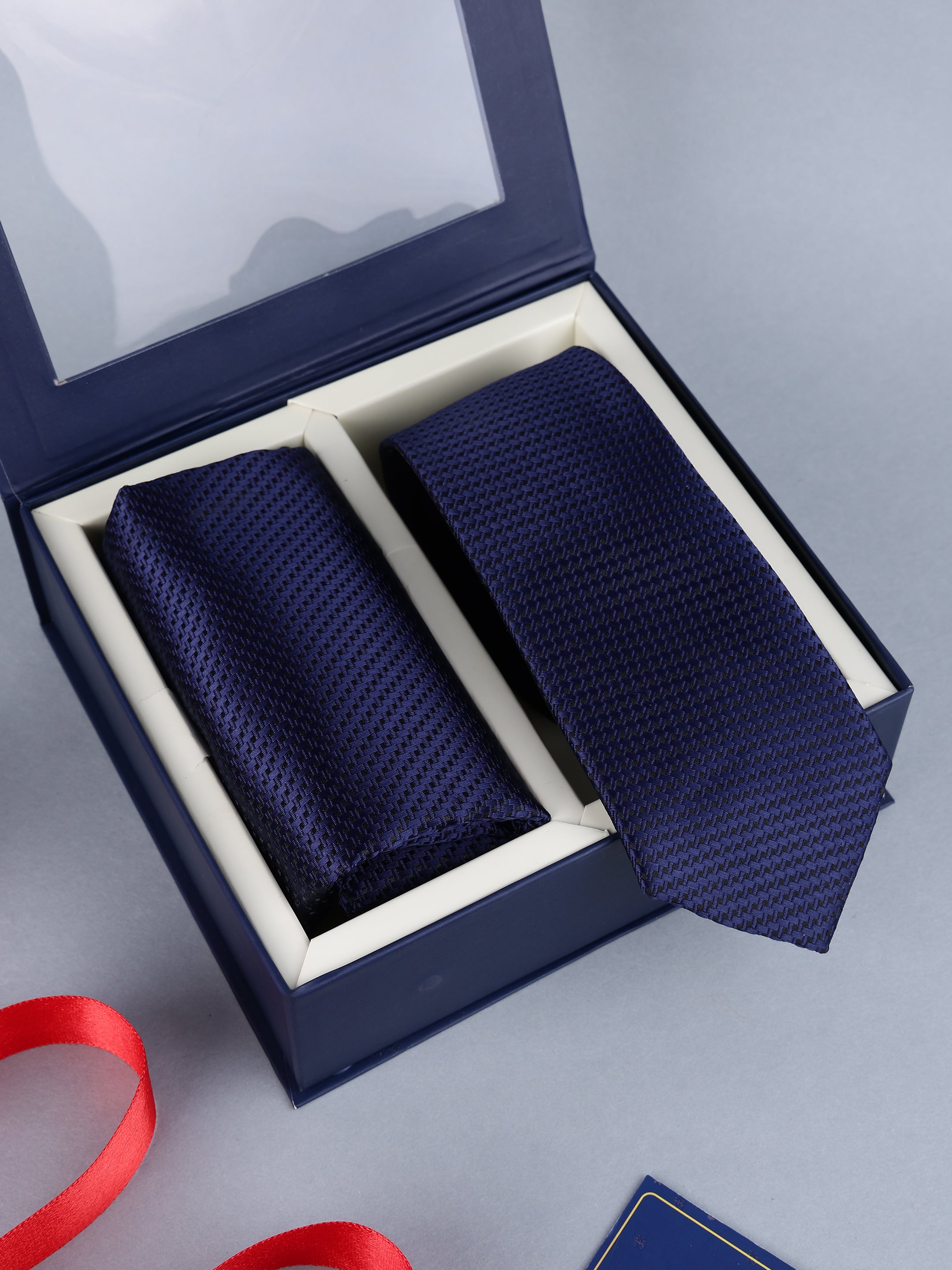 Navy Blue Classic Necktie Gift Set