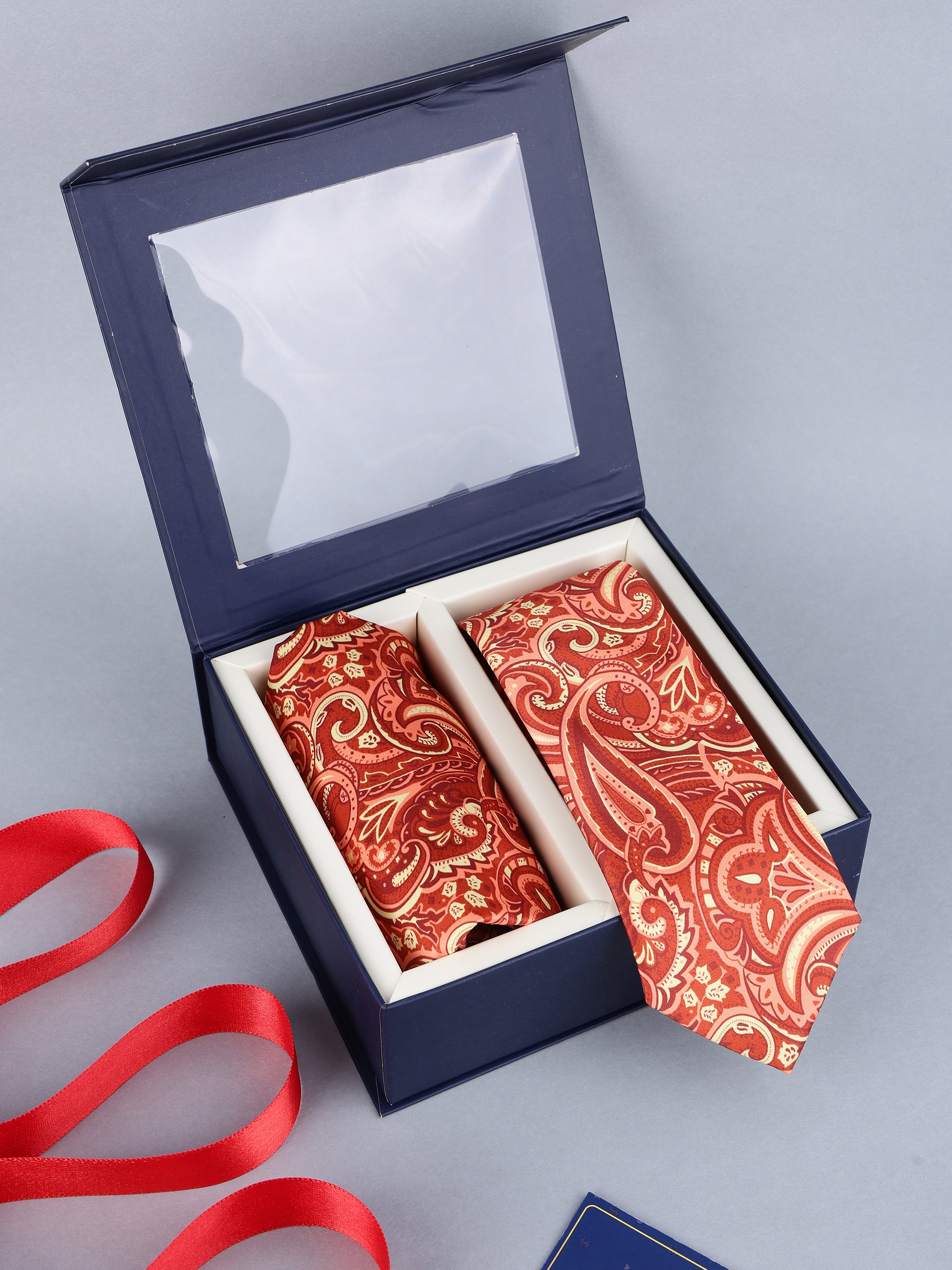 Paisley Necktie & Pocket Square Gift Set