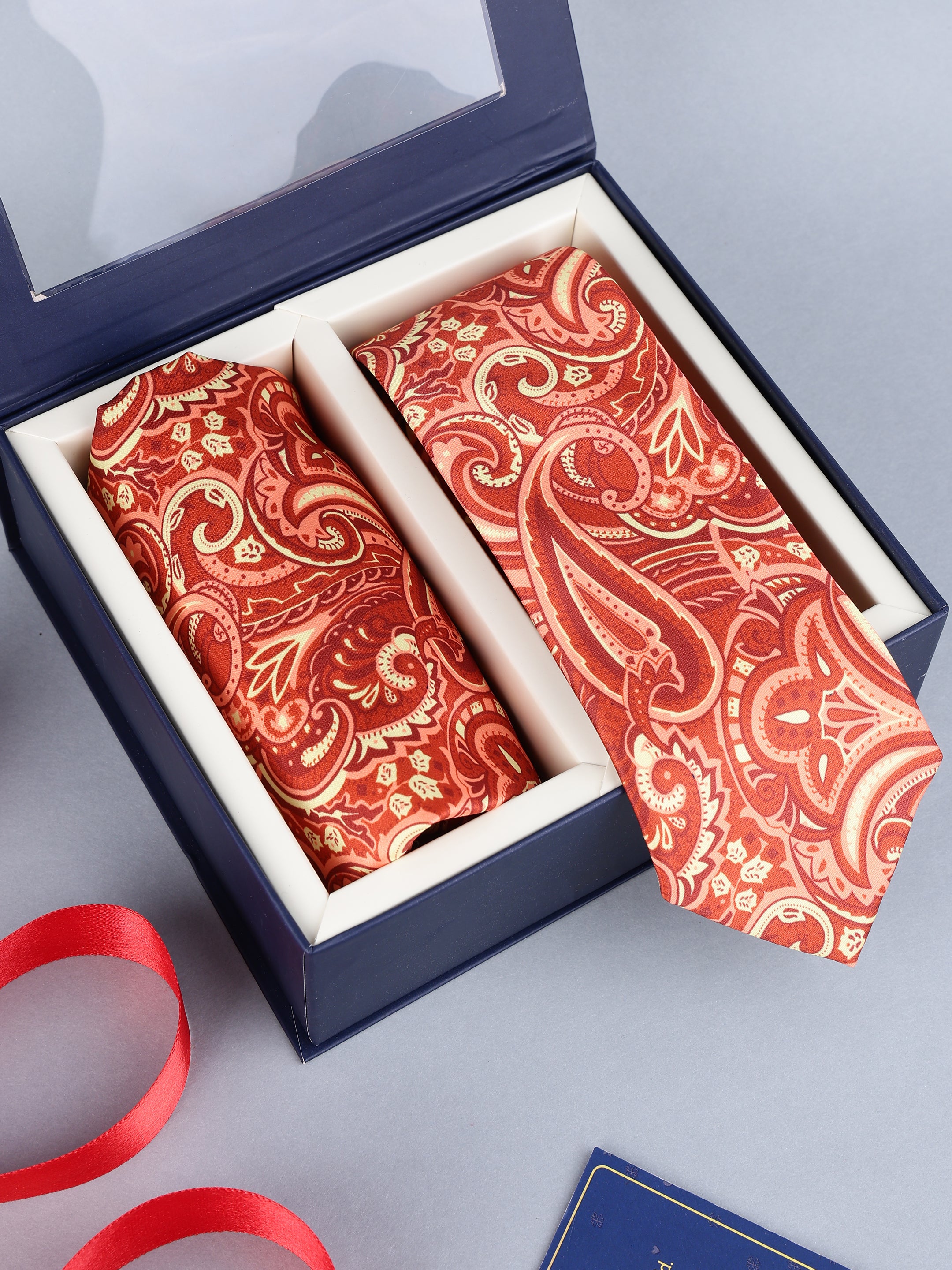 Paisley Necktie & Pocket Square Gift Set