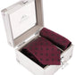 Alvaro Castagnino Men Maroon Colour Silk Accessory Gift Set