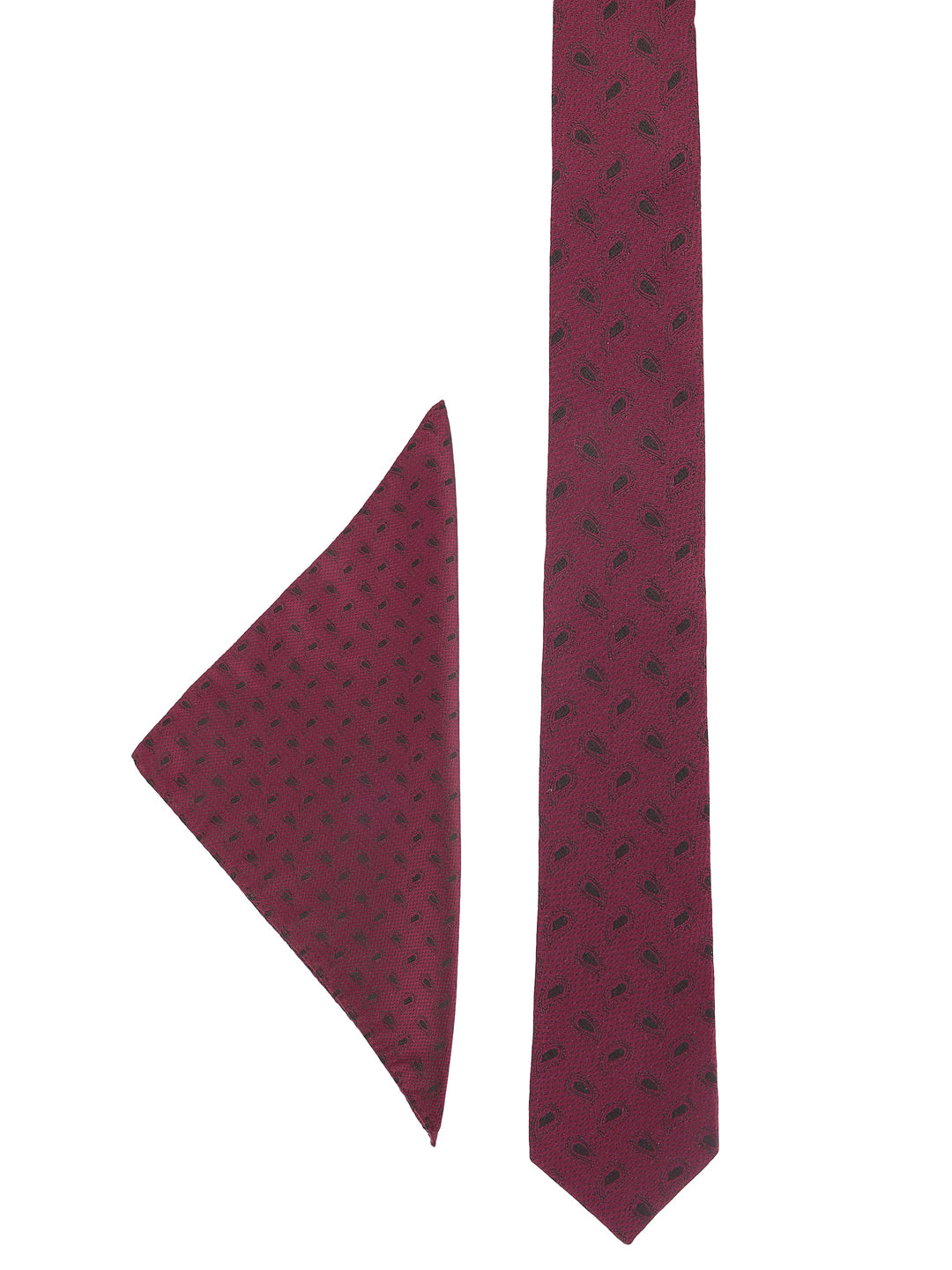 Alvaro Castagnino Men Maroon Colour Silk Accessory Gift Set