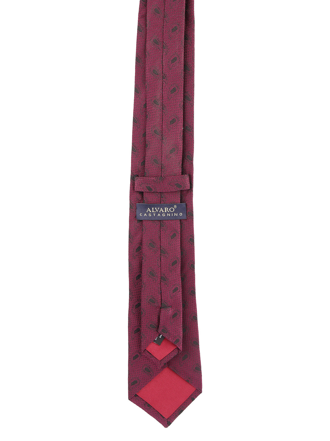 Alvaro Castagnino Men Maroon Colour Silk Accessory Gift Set