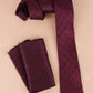Alvaro Castagnino Men Maroon Colour Silk Accessory Gift Set