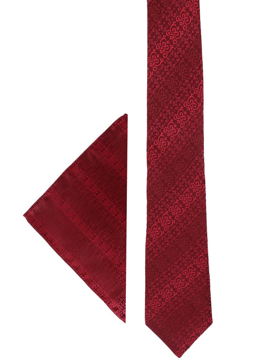 Alvaro Castagnino Men Maroon Colour Silk Accessory Gift Set