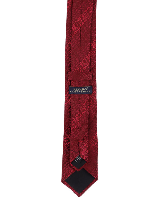 Alvaro Castagnino Men Maroon Colour Silk Accessory Gift Set