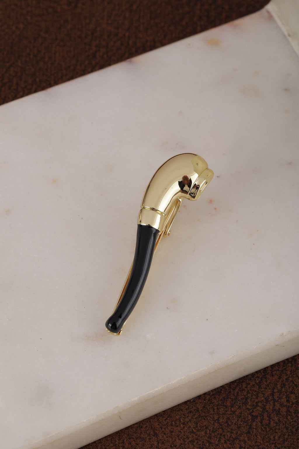 Alvaro Castagnino Men Golden & Black Classic Tie Pin