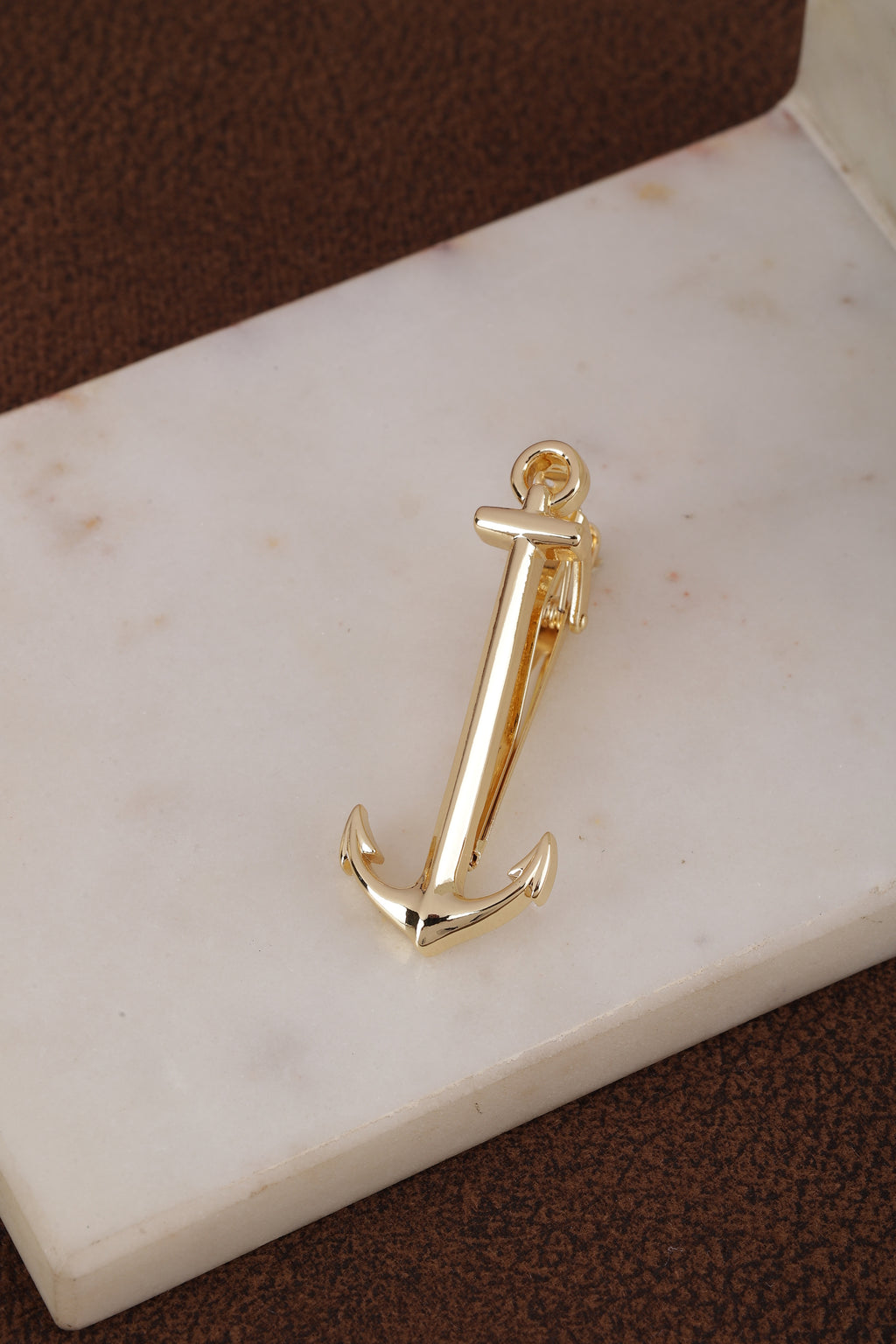 Alvaro Castagnino Men Golden Classic Brass Tie Pin