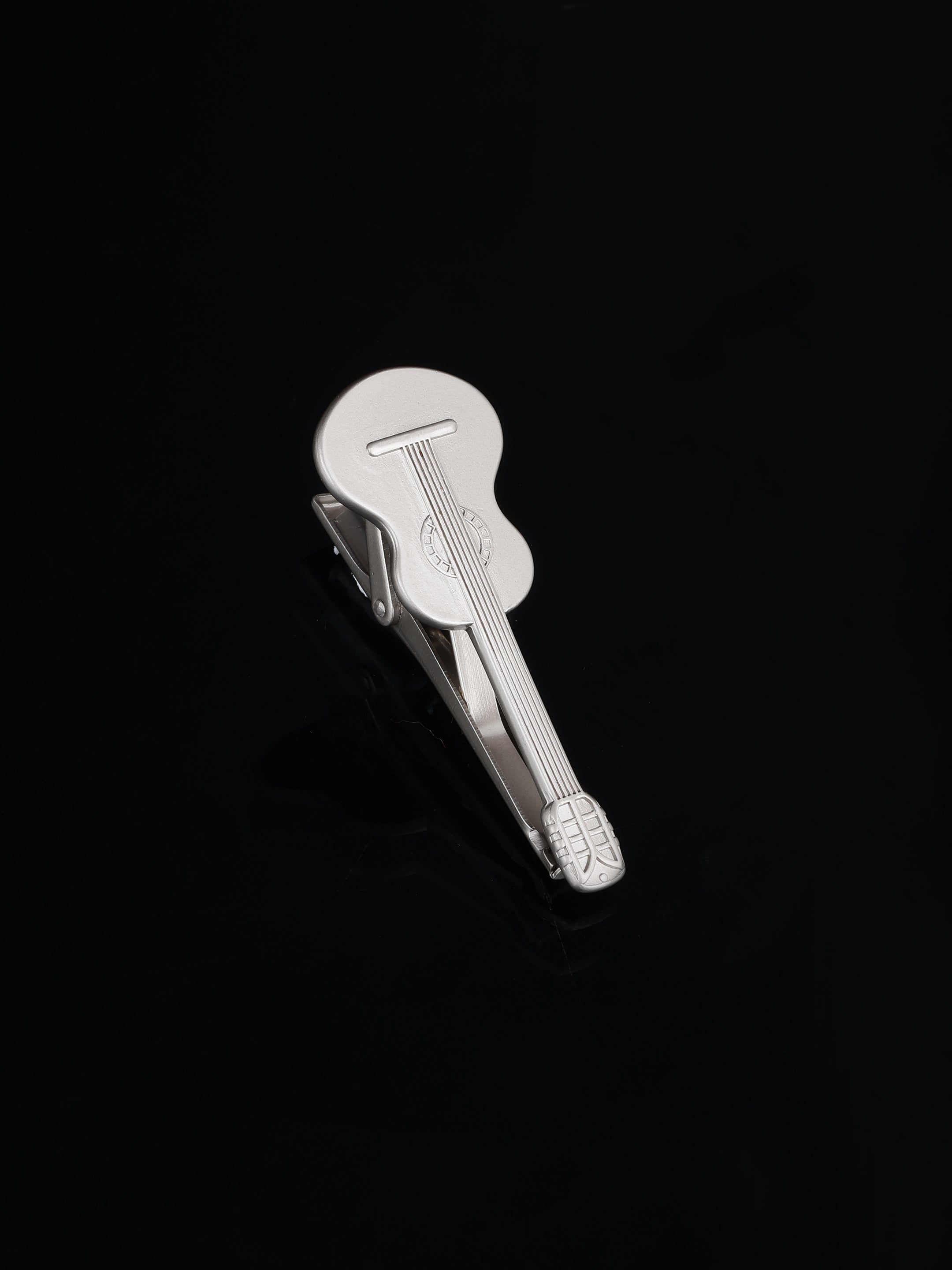 Silver Guitar Tie Pin