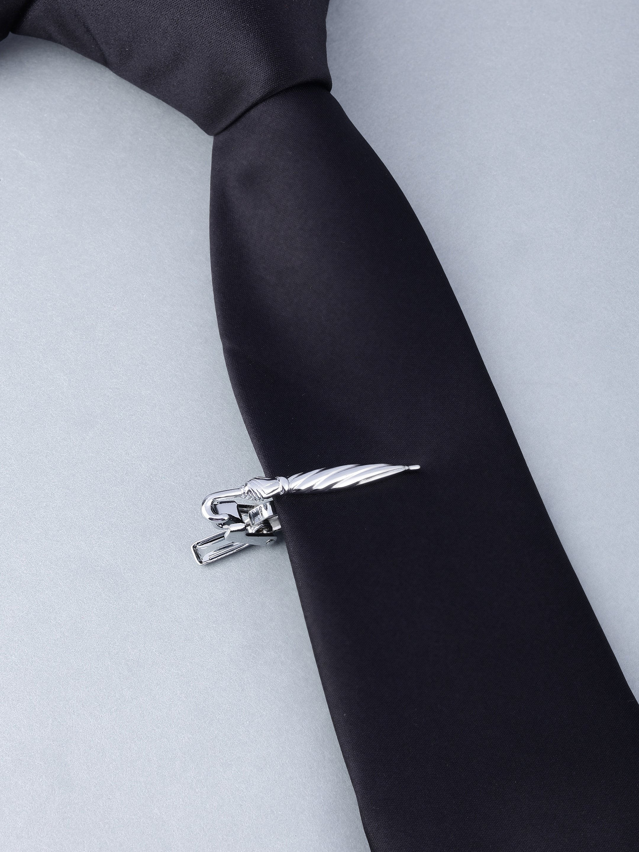 Silver Umbrella Tie Pin