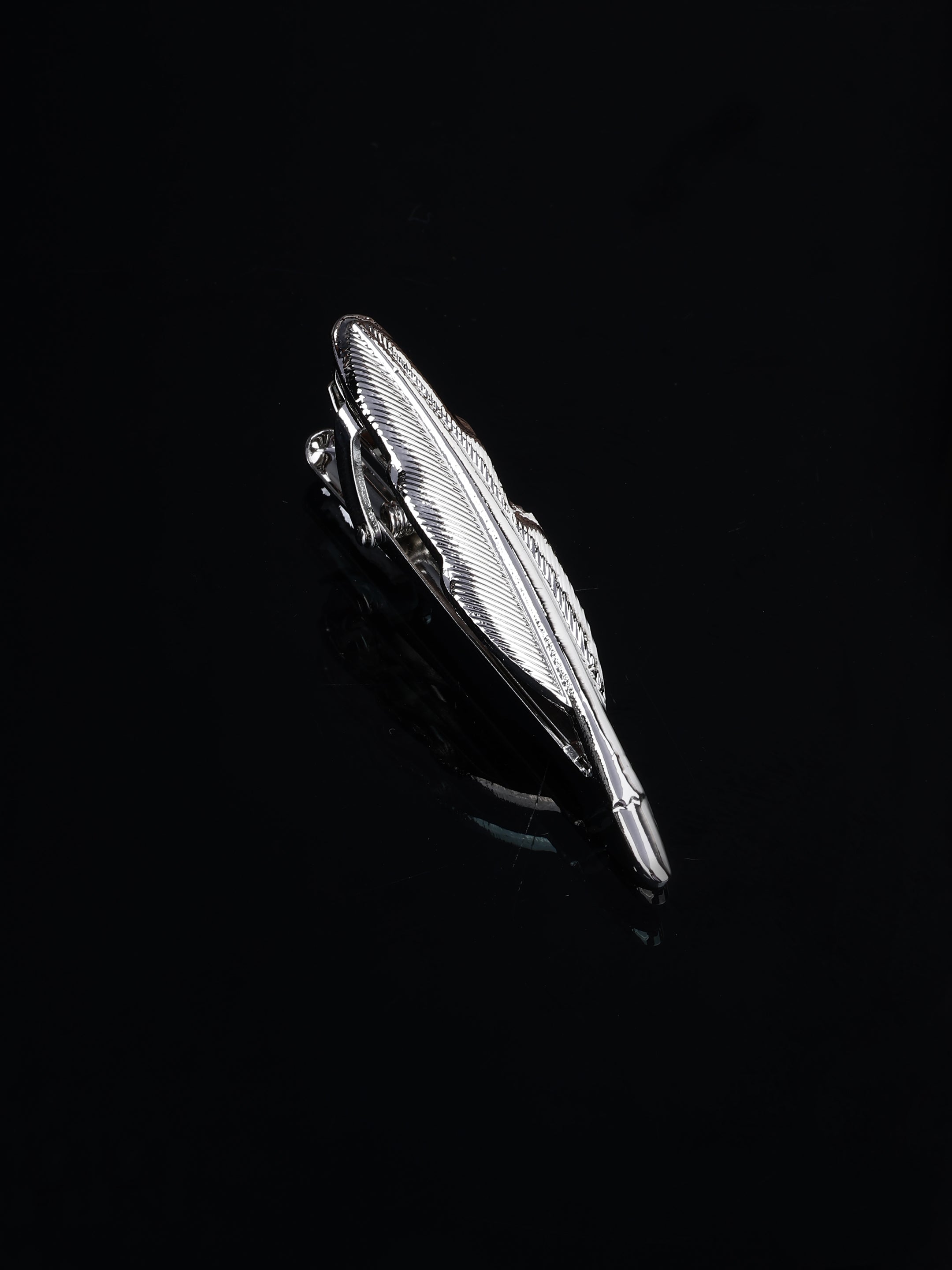 Silver Feather Design Tie Pin