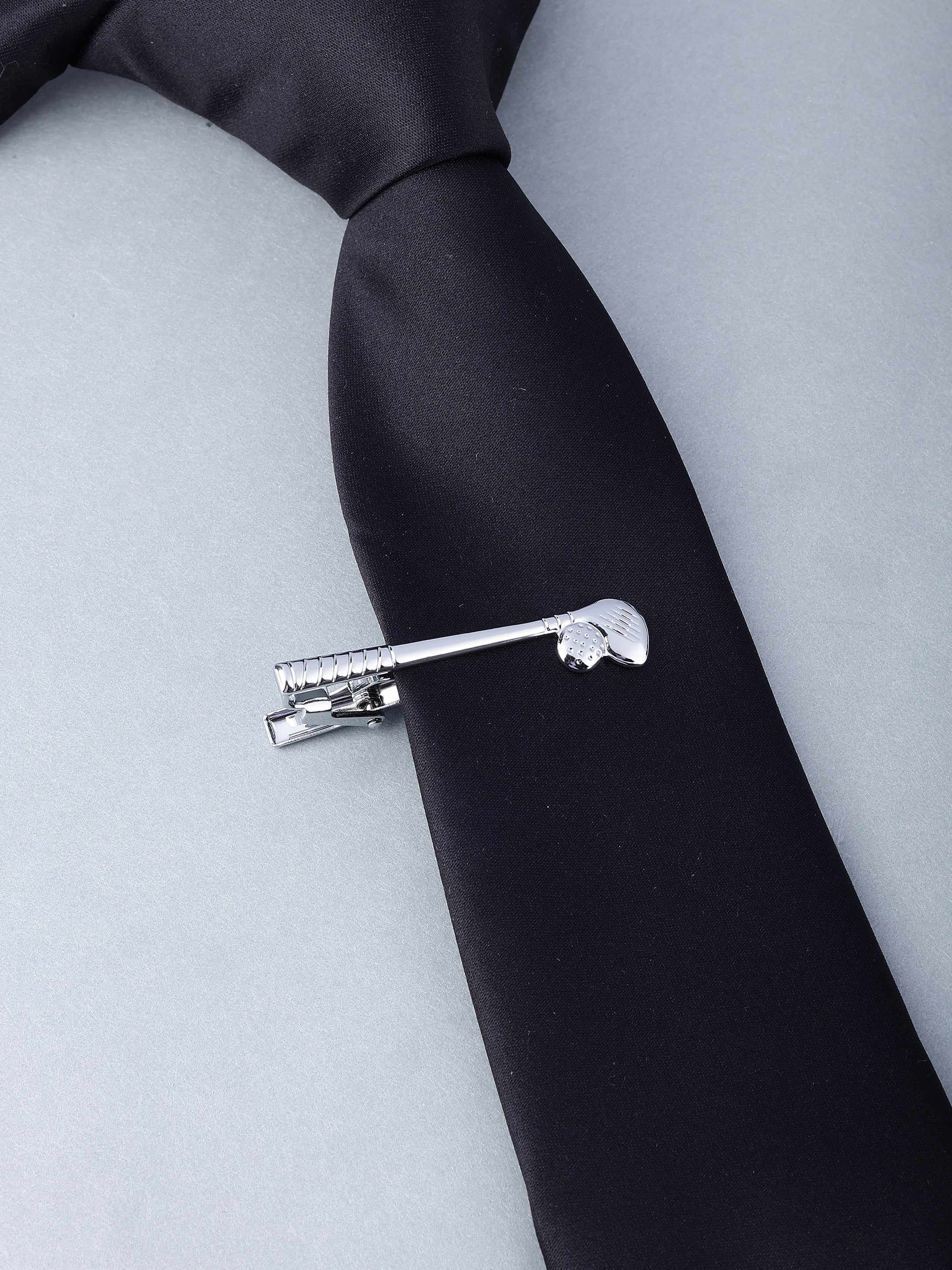 Silver Golf Club Novelty Tie Bar