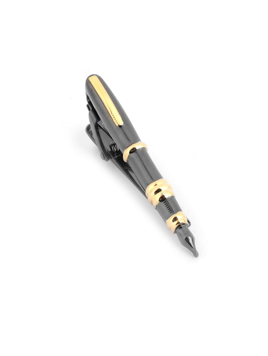 Alvaro Castagnino Men Black & Golden Classic Tie Pin